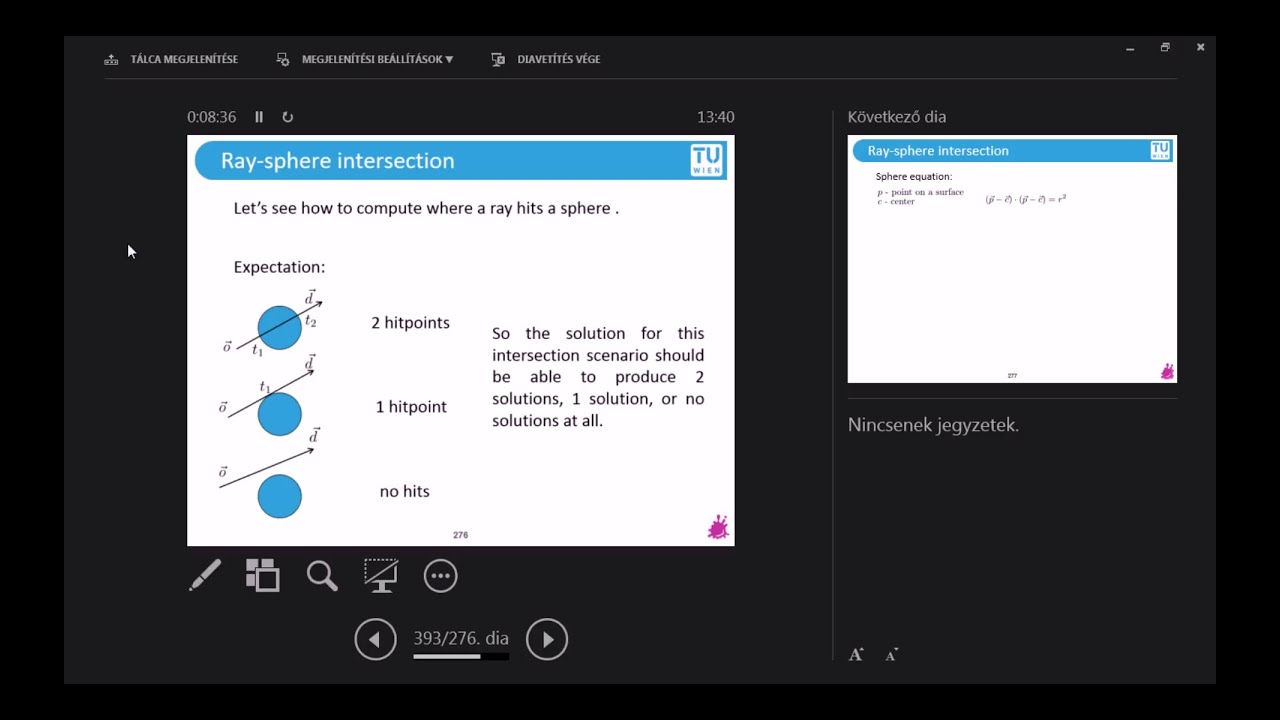 TU Wien Rendering #7 - Ray-Sphere Intersection
