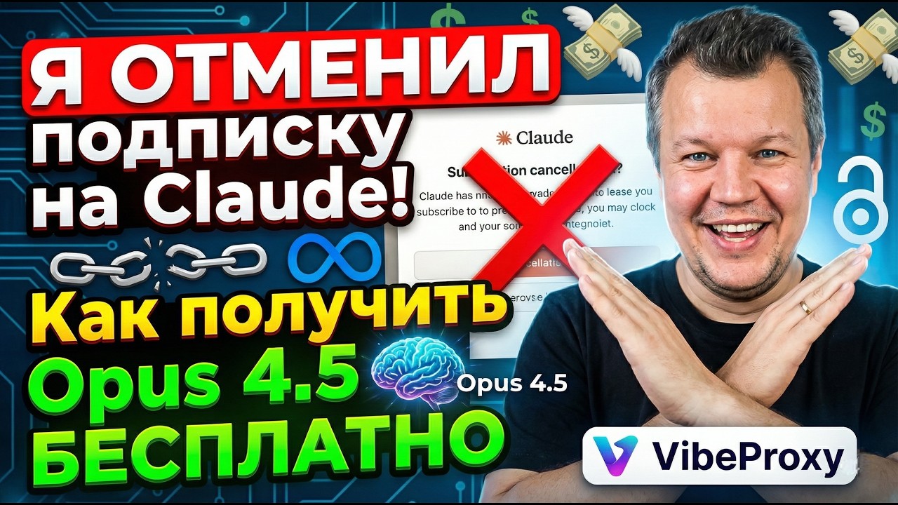 Я ОТМЕНИЛ подписку на Claude! Как получить Opus 4.5 БЕСПЛАТНО (Antigravity auth)