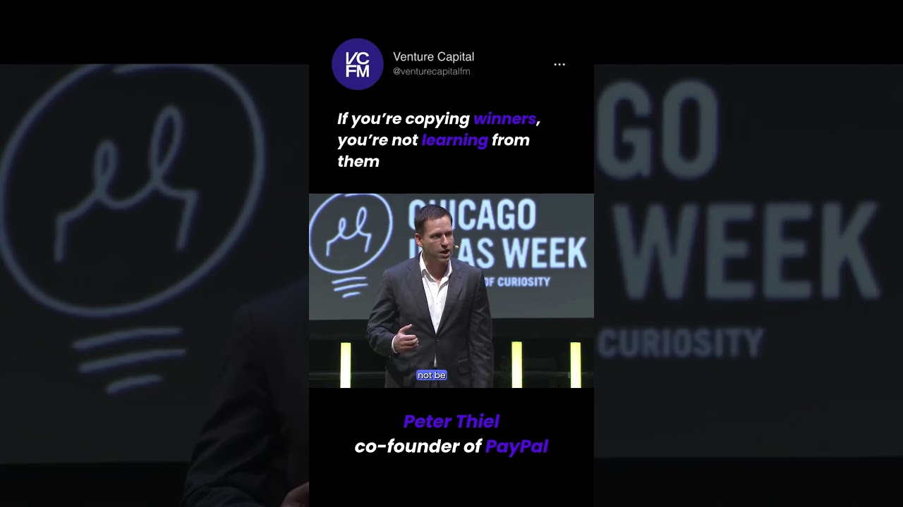 If you’re copying famous founders, you’re not really learning from them- Peter Thiel’s.
