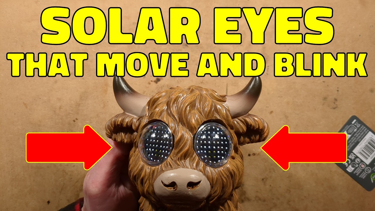 Solar moving and blinking eyes - with schematic