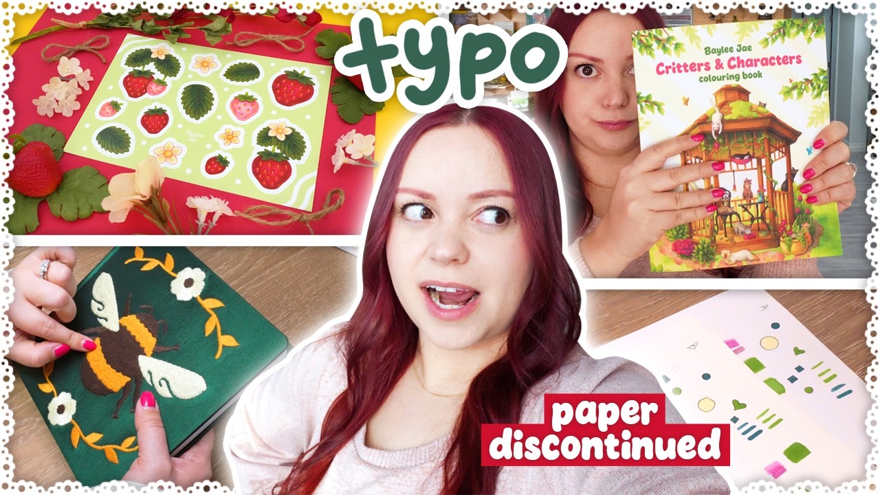 Oh No! Discontinued Sketchbook Paper & Colouring Book Typo