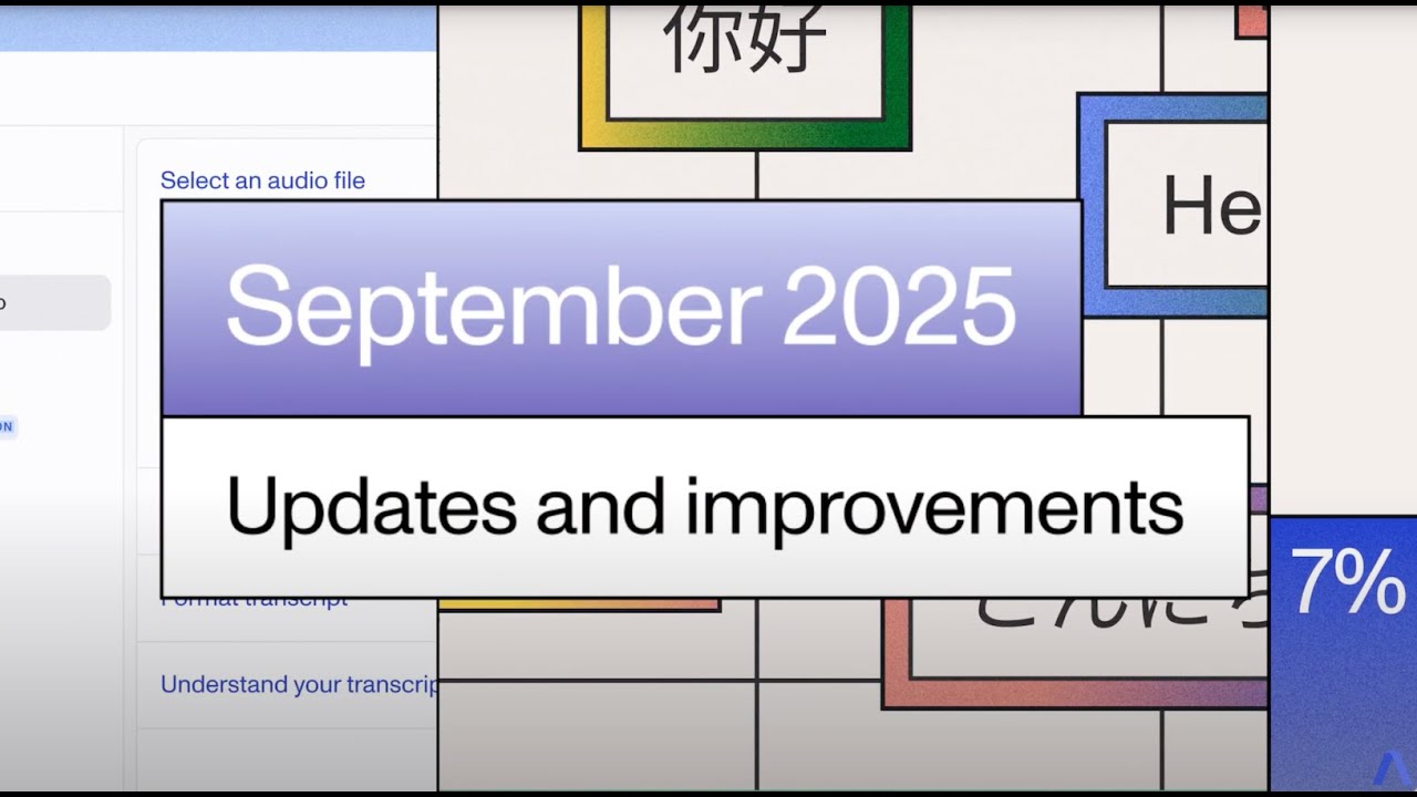 September Release Recap | AssemblyAI