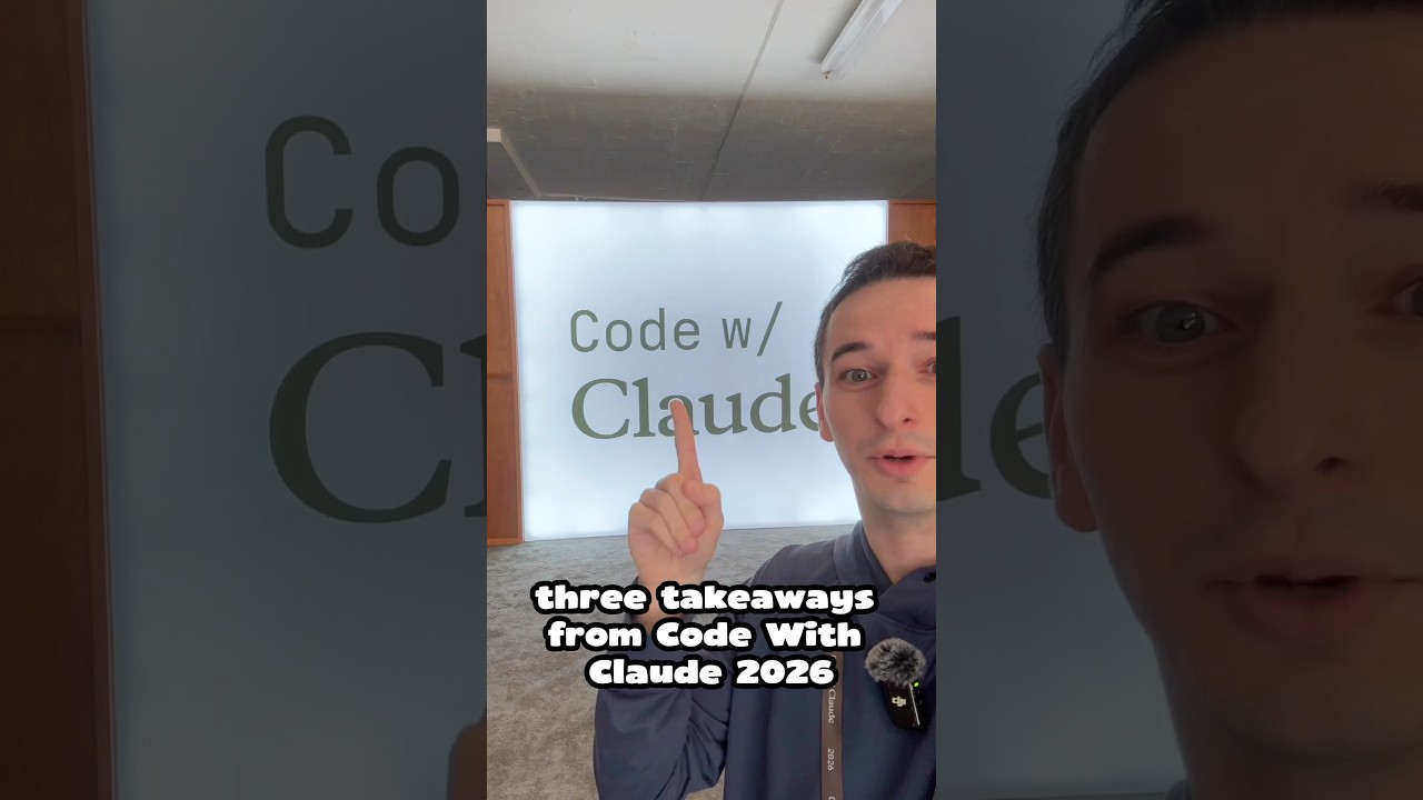 My Top 3 Takeaways From Code With Claude 2026 #ClaudePartner #claude #ai @claude