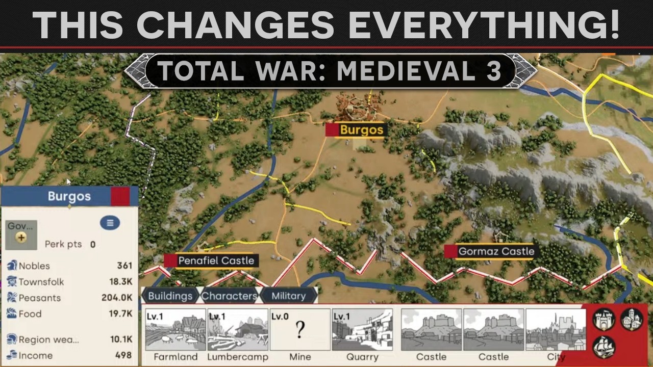 Total War: Medieval 3 - THIS CHANGES EVERYTHING (No building slots, hand place castles, pop estates)