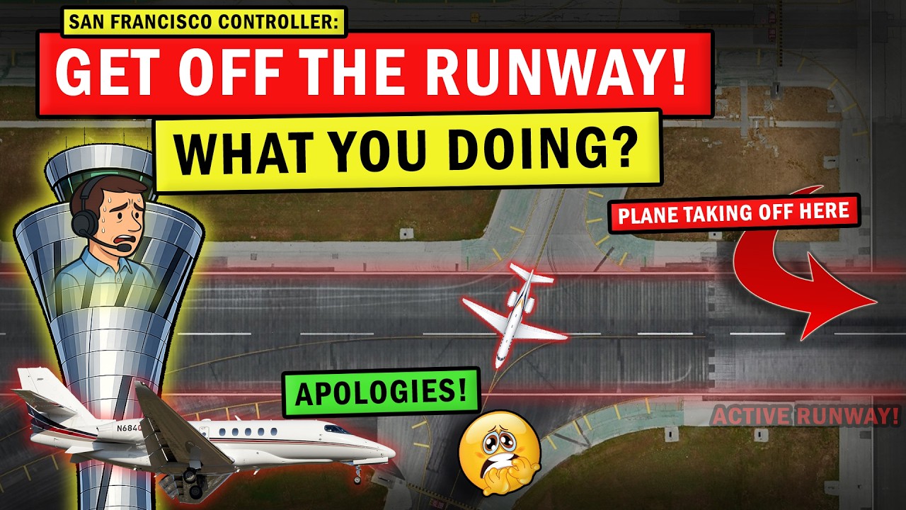 NEAR DISASTER | Pilots Error Making Wrong Turn onto Takeoff Runway at SFO!