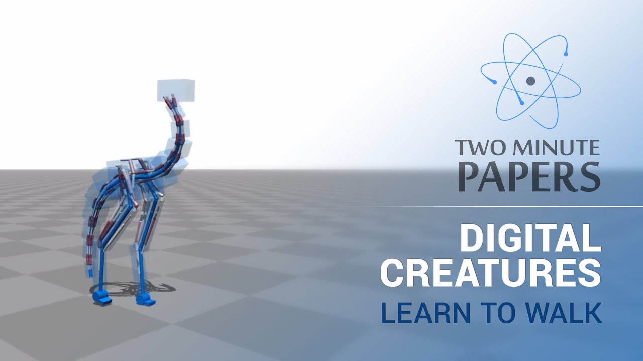 Digital Creatures Learn To Walk | Two Minute Papers #8