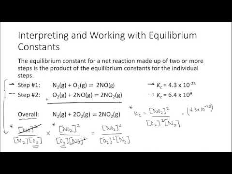 Interpreting and Working with Equilibrium Constants