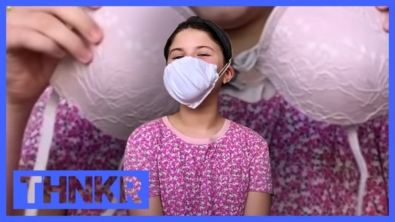 How to Make an N95 Mask out of a bra DIY | Kids Teaching Kids