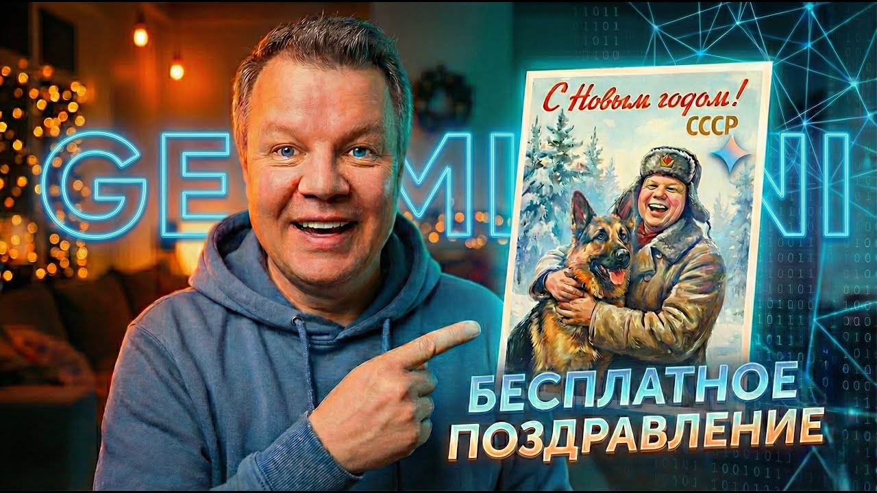 ШОК! 🤯 Нейросеть рисует ТЕБЯ на советской открытке? (Бесплатно и Быстро)
