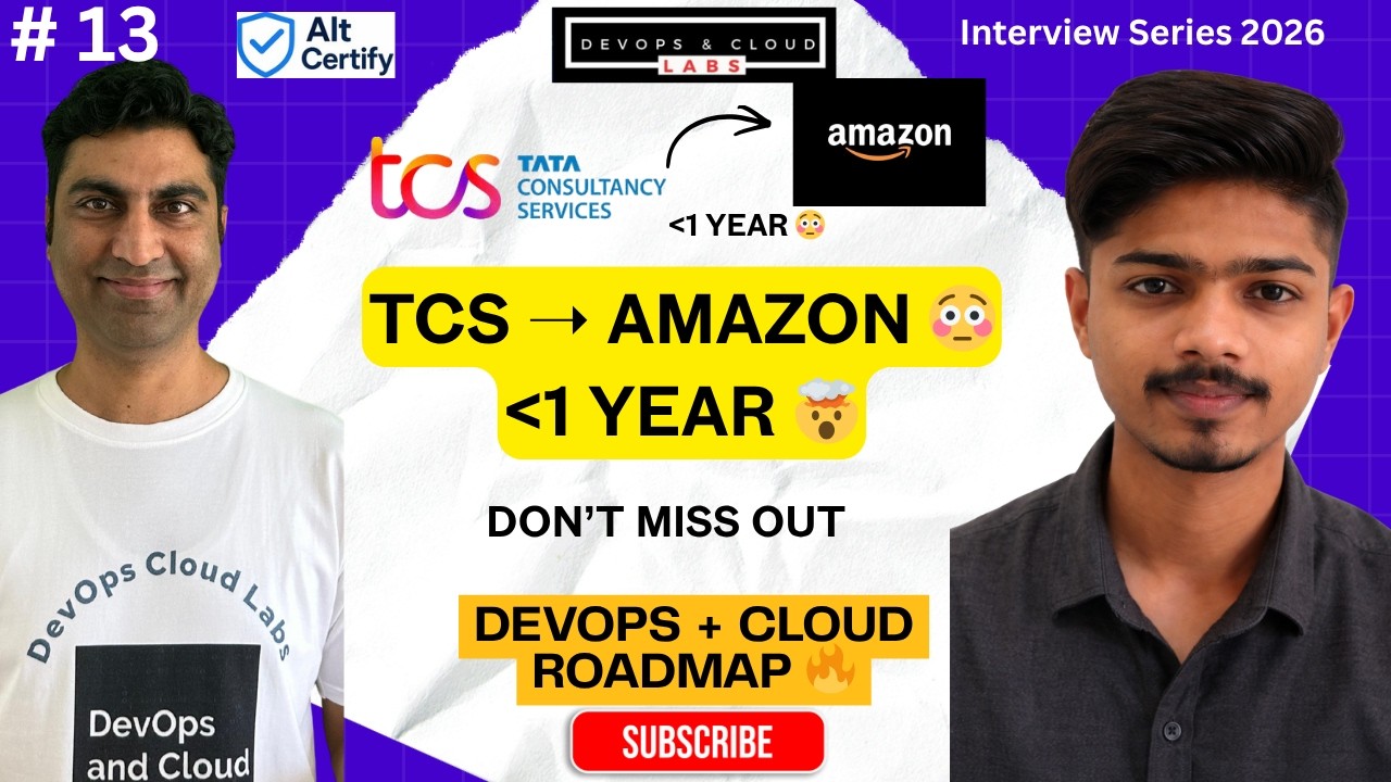 From TCS to Amazon😳 DevOps Journey in 1 Year | Cloud Support Engineer Story | DEVOPS + CLOUD ROADMAP
