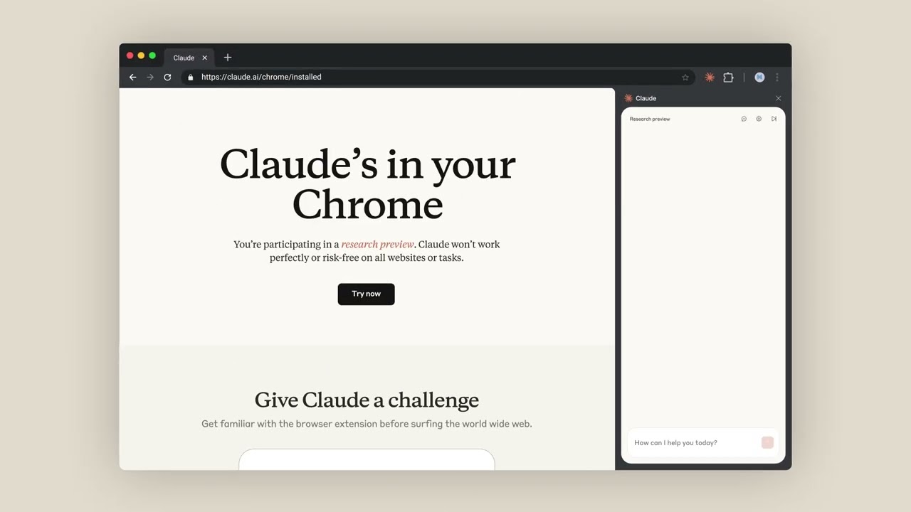 Research Preview: Claude for Chrome