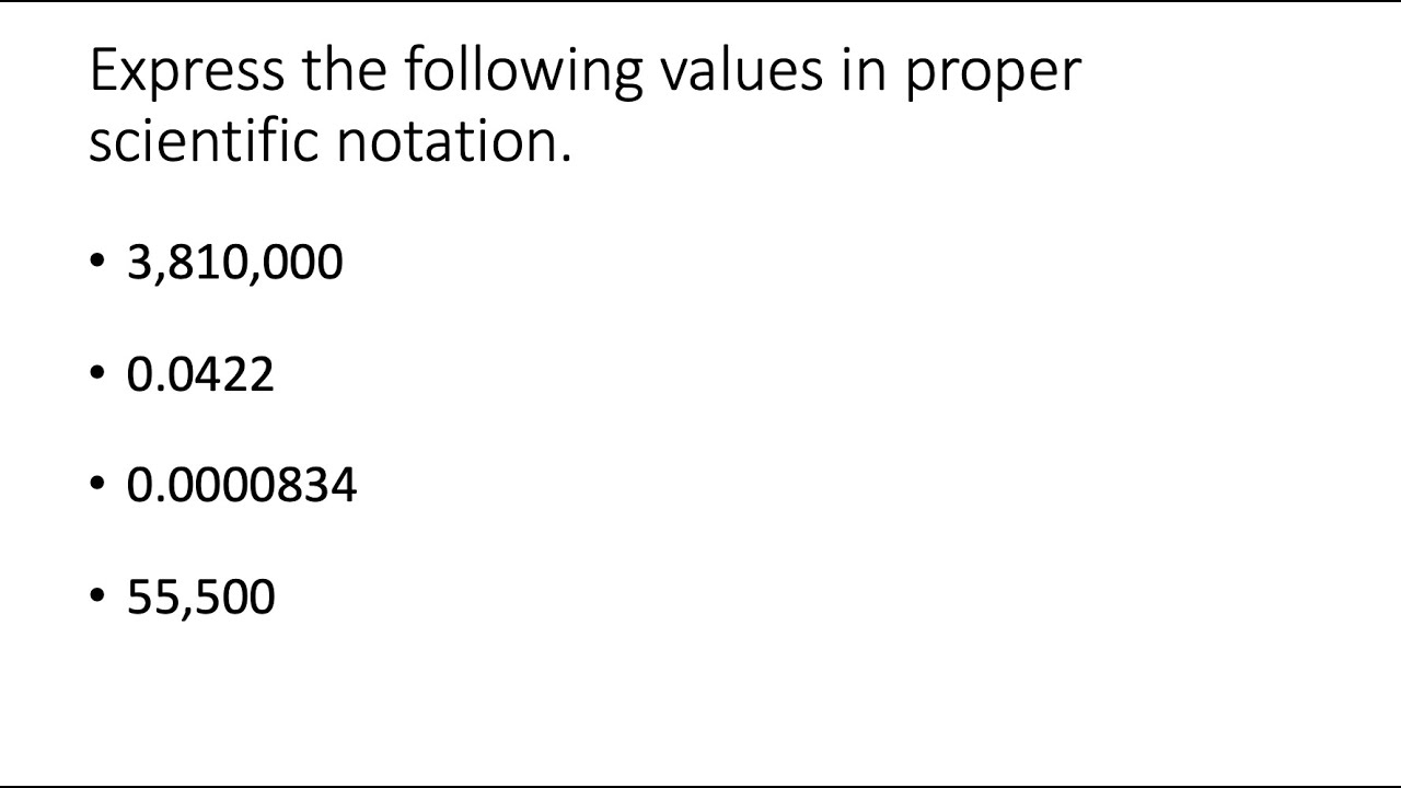 Scientific Notation