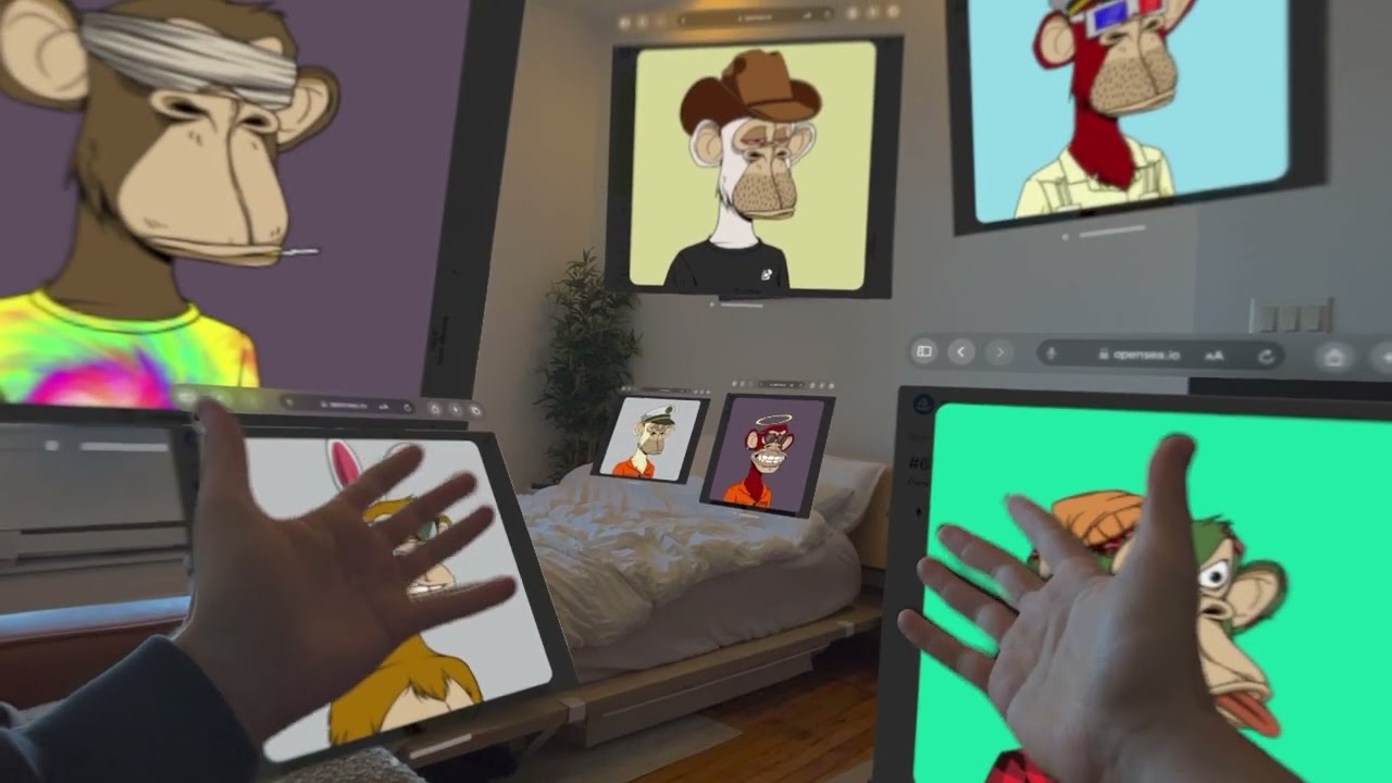 Finally getting use out of my NFTs thanks to the Apple Vision Pro! $3,000,000 well spent!