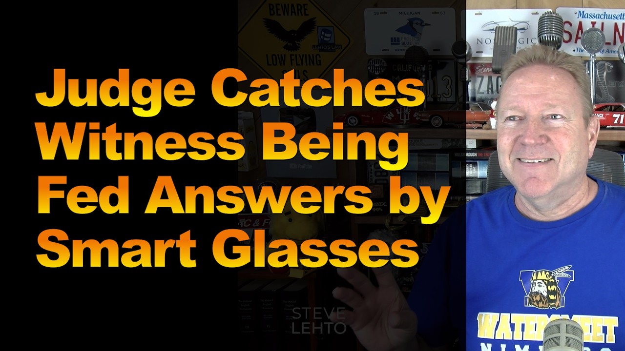 Judge Catches Witness Being Fed Answers by Smart Glasses