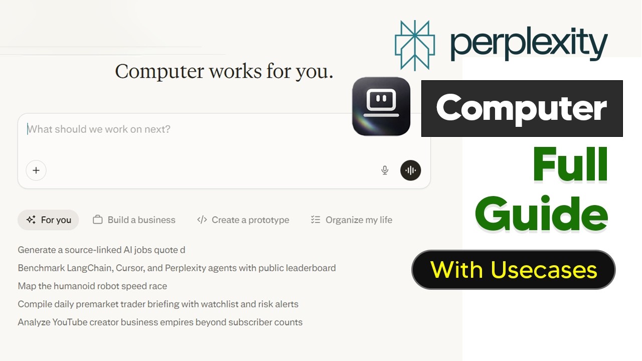 Perplexity AI Computer Tutorial With New Usecases (How To Use Perplexity AI Computer )
