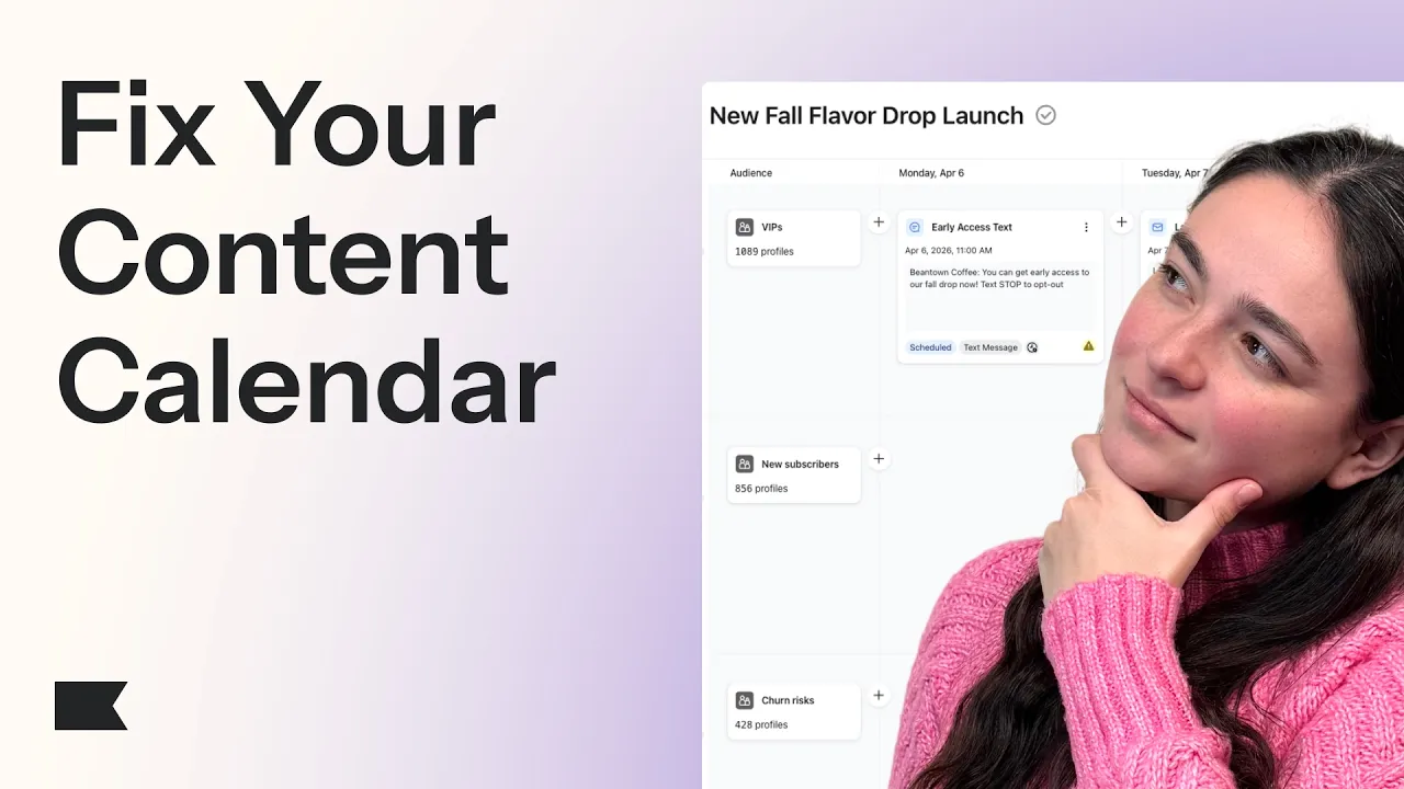 How to Build an Advanced Omnichannel Content Calendar (Klaviyo Guide)