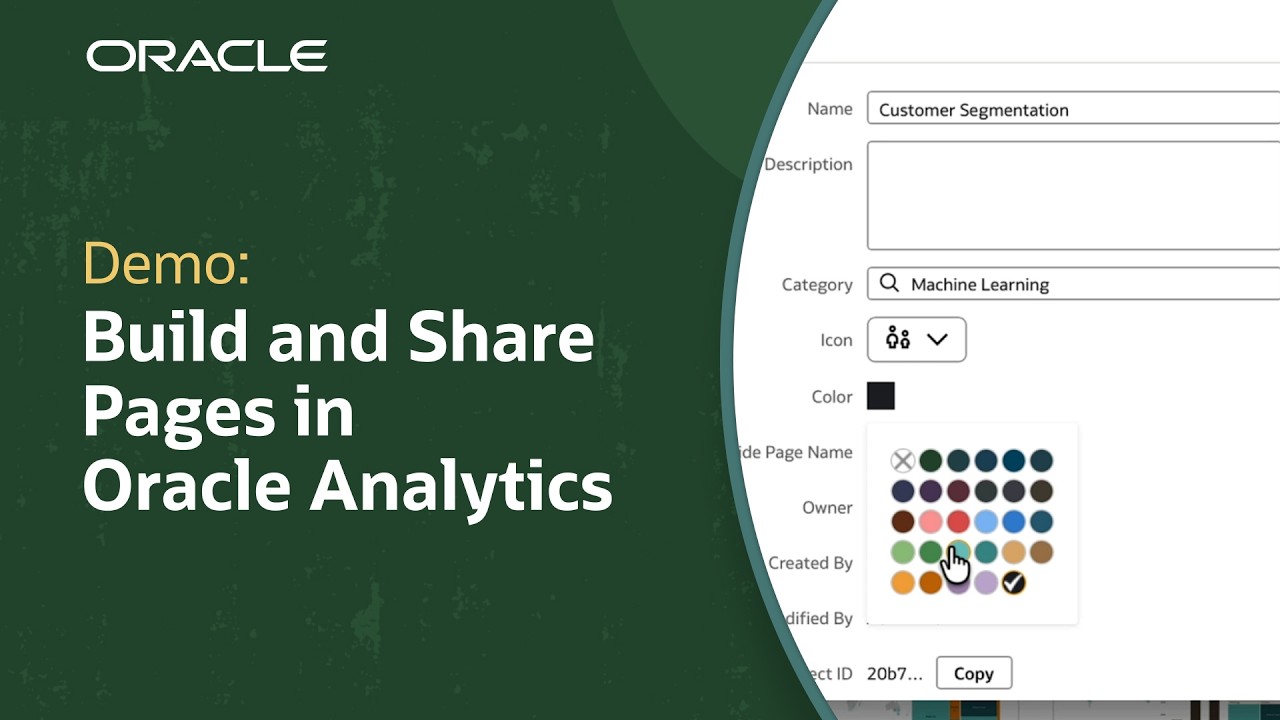 How to Create and Share Pages in Oracle Analytics Cloud
