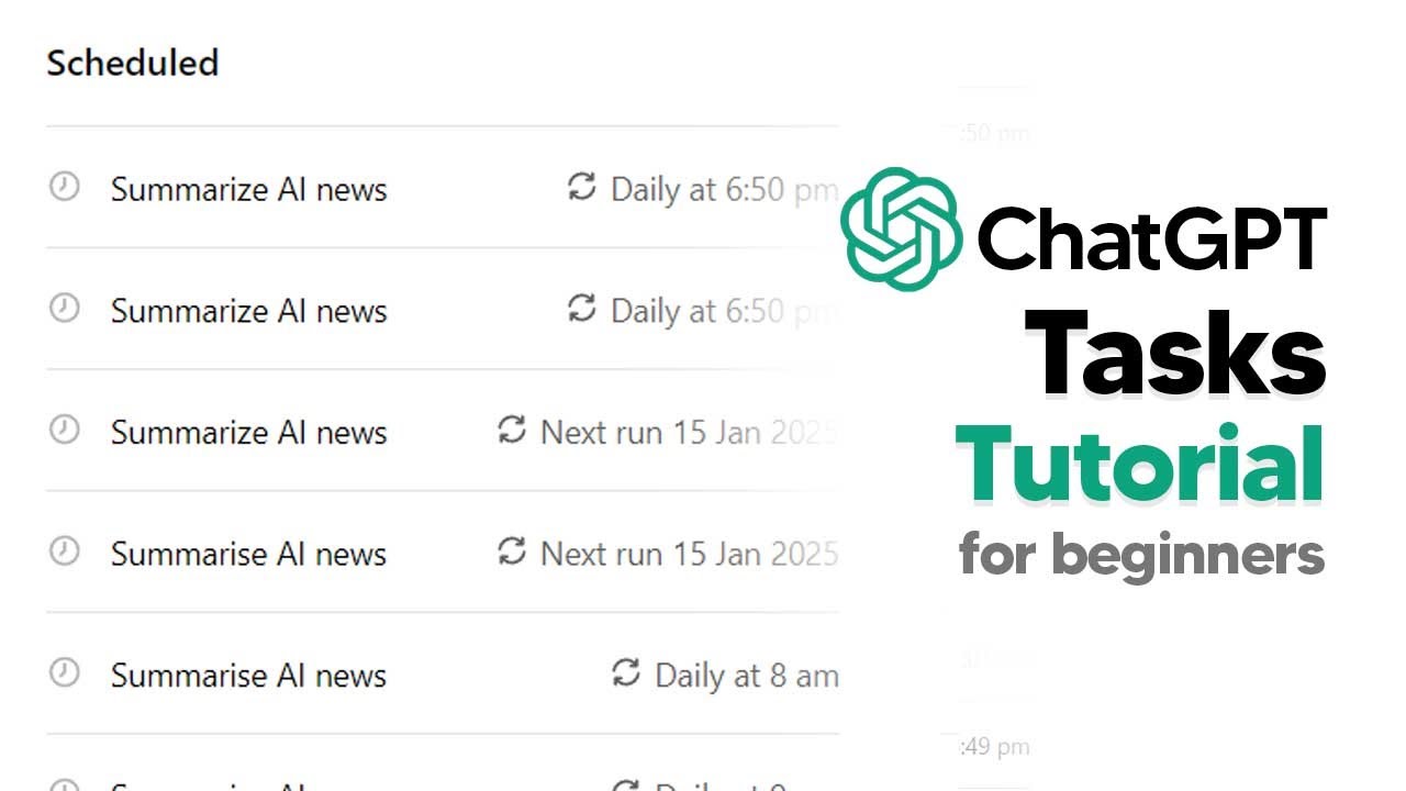 How To Use ChatGPT Scheduled Tasks Tutorial (ChapGPT Tasks Tutorial 2025)