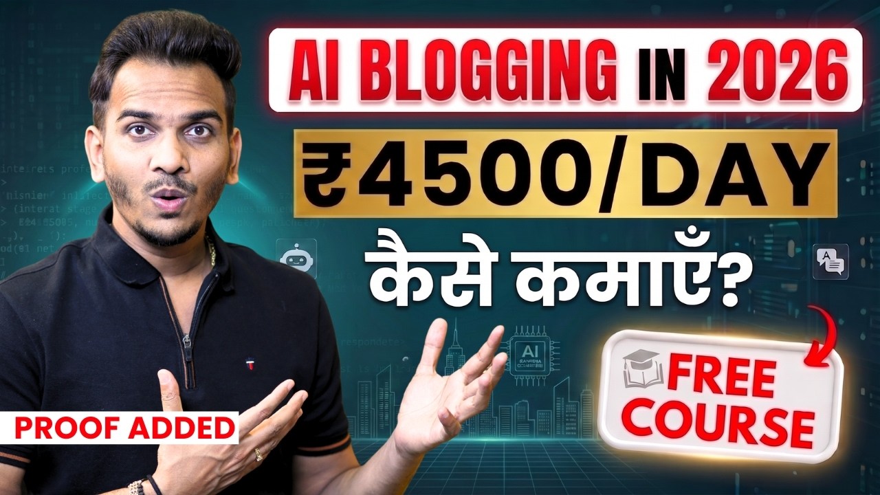 ₹4500/Day From Blogging Through AI in 2026! Free Full Course by Satish K Videos