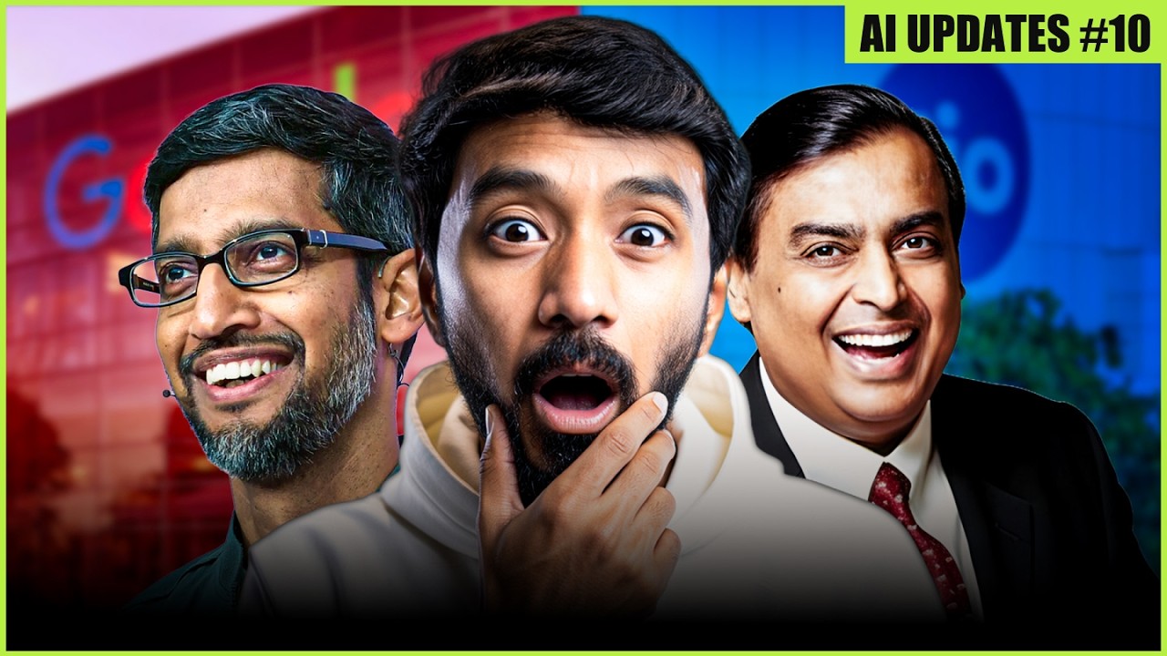 Ambani Just Made ₹35,000 AI Free in India | Top 10 AI Updates This Week