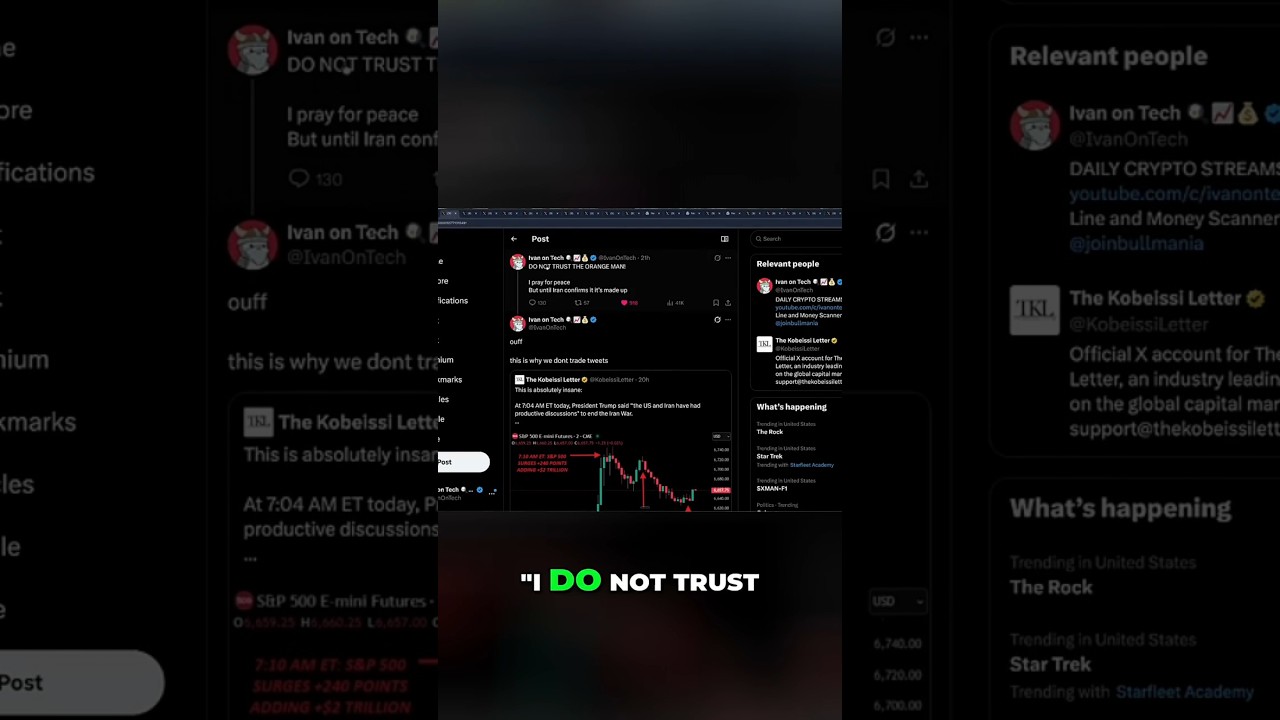 Bitcoin rollercoaster: Trump's fake ceasefire & Iran's response #shorts