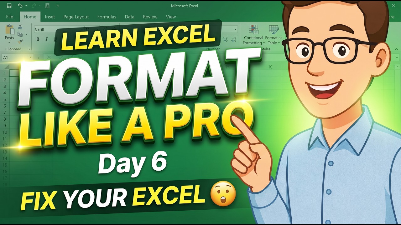 Excel Makeover in 5 Minutes - Clean, Professional Formatting | Day 6 #Excel365 #LearnExcel