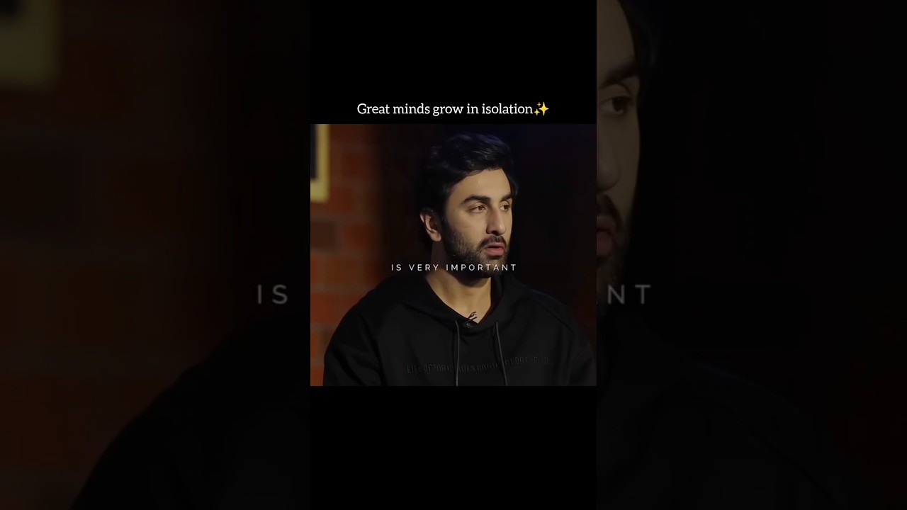 Great minds grow in isolation