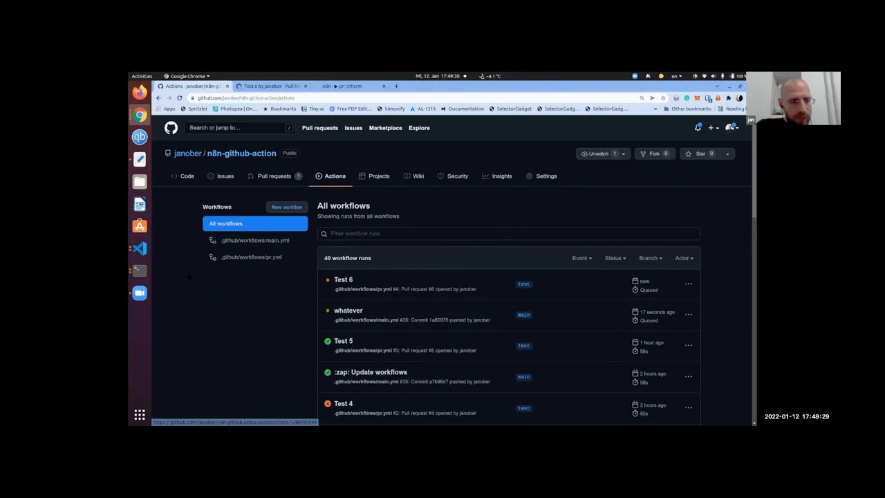 Run n8n workflows with GitHub Actions