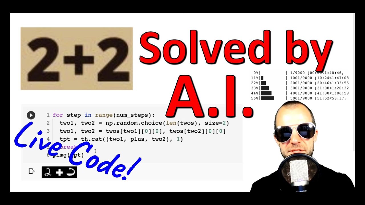 I TRAINED AN AI TO SOLVE 2+2 (w/ Live Coding)