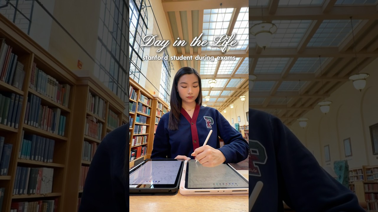 Day in the Life of a Stanford Student During Exams ✨ #college #studywithme #productivity #studytips