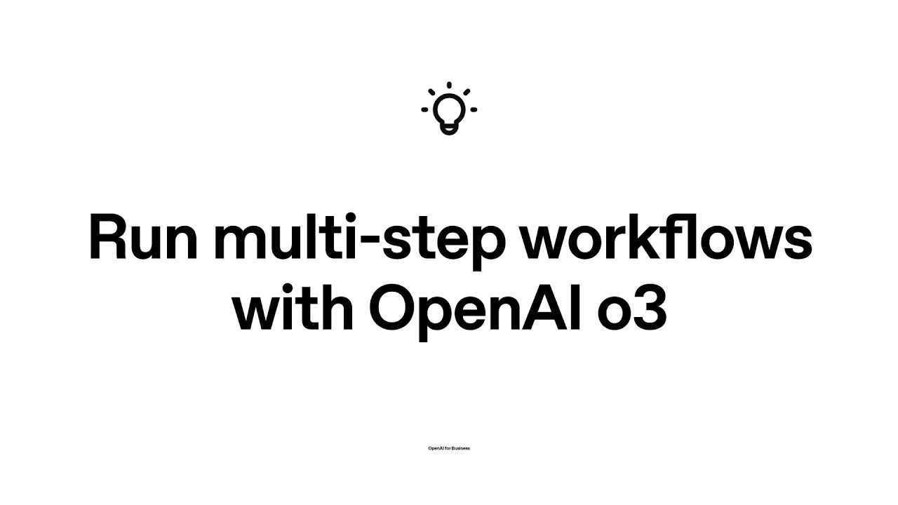 Automate complex workflows with OpenAI o3