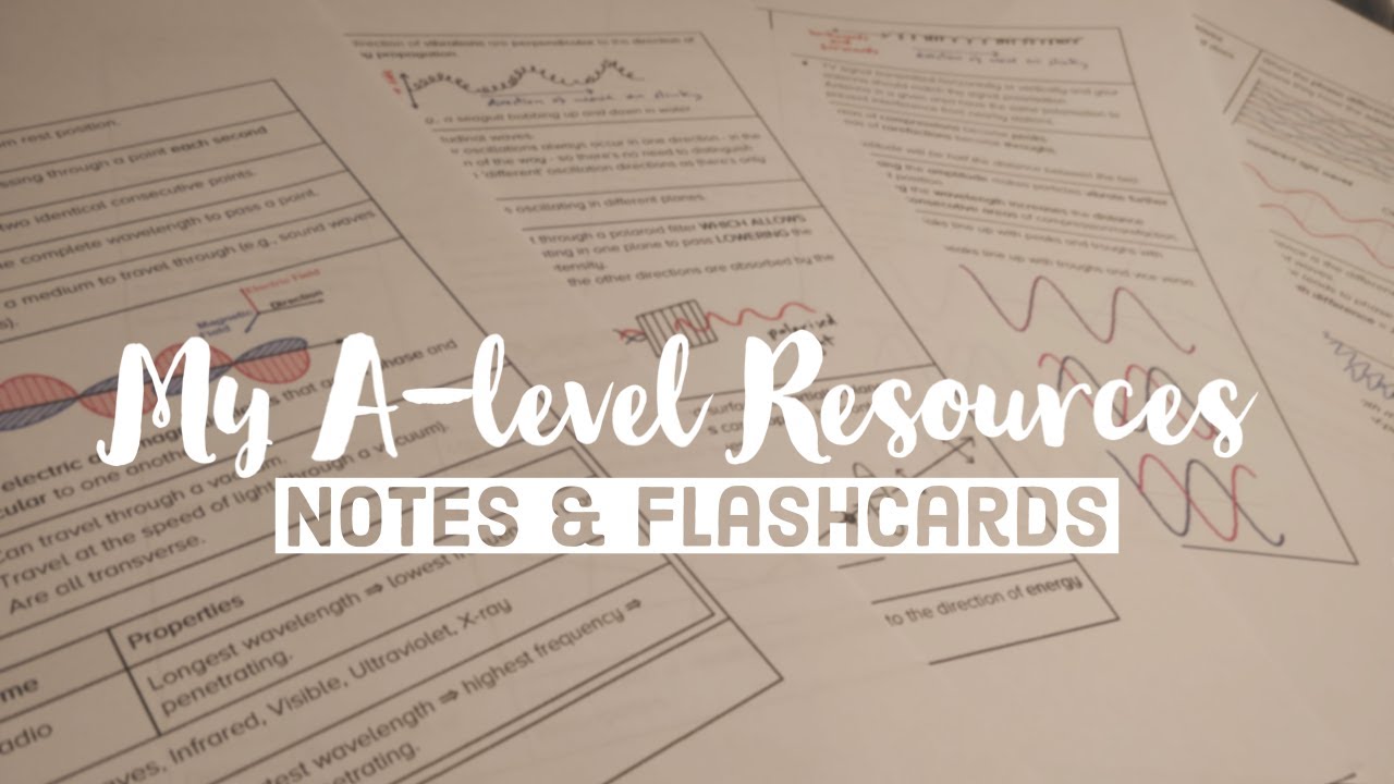 Sharing My A-Level Notes & Flashcards